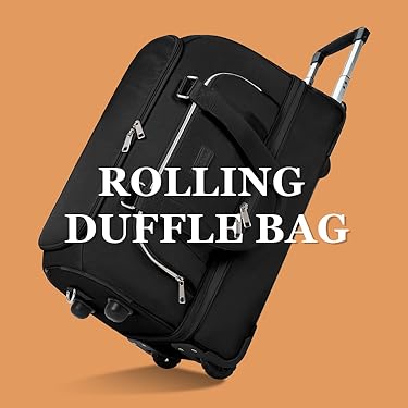 ETRONIK Rolling Duffel Bag with Wheels, Weekender Bags with Shoes Compartment, Toiletry Bag for Men Women, Waterproof Carry on Suitcase with Adjustable Strap for Overnight Trip, Black